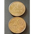 ГДР. 20 пфеннигов- 1969 ,1983  .