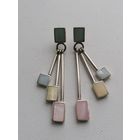 Шикарные серьги с перламутр, серебро, Дизайн, торги с Рубля