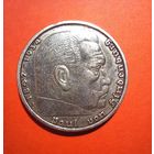 5 марок Гинденбург 1936 г. Германия. А.