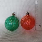 Ёлочные игрушки 7-15. Шары со светонакопительным узором.