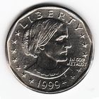 1 доллар США 1999 год Сьюзен Б. Энтони двор Р _состояние XF/aUNC