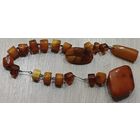 Брошь, серебро с янтарем. Специфическая, моделируемая. СССР. Калининград. 14см