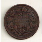 Люксембург 2 1/2 сантим 1901