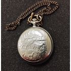 Часы карманные Молния (Охота, Олени), механические. СССР