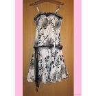 Коктейльное платье на бретельках с юбочкой солнце-клеш, р.М