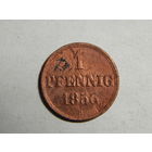 Ганновер 1 пфенниг 1856г
