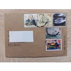 ПОДПИСАННЫЙ КОНВЕРТ. ВЕЛИКОБРИТАНИЯ. ПАРУСНИКИ И РЫБЫ.