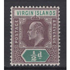 1904 Виргинские острова ** 1/2d, Edward VII (SG 54)