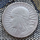 Польша 10 злотых 1933 года, UNC. Ядвига. Буква монетного двора. Серебро. Сторгуй за свою цену, предложи обмен!