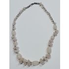 Бусы из камня "Розовый кварц" 90-е годы Европа. Длина 53.5 см.