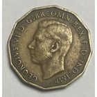 Монета 3 пенса 1937 год. Великобритания. Король Георг V.
