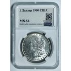 1 доллар Морган 1900 MS 64 США интересный год