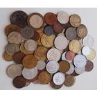 Более 100 монет разных стран и времён в коллекцию+несколько банкнот с рубля