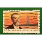 США 18 июля 1985. Французский скульптор создавший статую свободы Фредерик Огюст Бартольди
