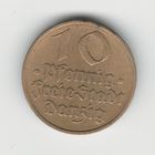 Германия Данциг 10 пфеннигов 1932 года. Нечастая!
