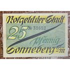 Нотгельд 25 пфеннигов 1920 год. Зоннеберг. Веймарская республика