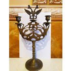 Канделябр подсвечник старинный с двуглавым орлом.