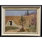 Данциг М.В "Дорога", 1960г. Картон, масло. Размер с рамой 65х85 см.