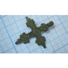 Крестик старинный, нательный. Бронза, литье.