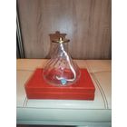 Хрустальная, масляная лампа "Orrefors Sweden" с латунной отделкой, высота 11 см., без сколов и трещин.