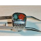 Металлический перстень с вставкой "Роза", времён СССР.