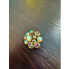 Винтажная брошь  , украшена  кристаллами и камнями с эффектом Aurora Borealis (северное сияние ) в хорошем состоянии без потерь камешков и с защелкой рабочей