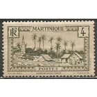 Мартиника. Деревня островитян. 1933г. Mi#128. Цветная бумага.