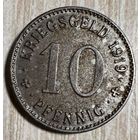 Монета 10 пфеннигов 1919 год. Город Ален. Веймарская республика. С рубля без МЦ.