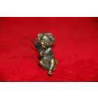 Миниатюра ангелочек "воздушный поцелуй", бронза