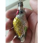 Ёлочная игрушка "ПОПУГАЙЧИК", подвес, стекло. (СССР).