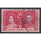 33a.BrKS. Великобритания. Колонии.  Британские Соломоновы острова. Коронация Георга VI и Елизаветы. 1937 г. 1 1/2d. Mi.#57.