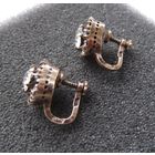 Все лоты с рубля. Клипсы-серьги "Малинка" , серебро 875 пр.,  горный хрусталь, СССР