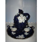 Редкий Набор ВИНОГРАД. Фарфор Коростень СССР Кобальт Позолота Ручная роспись