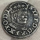 Трояк (3 гроша) 1586 г., Рига, Стефан Баторий! Состояние, блеск!