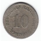 Германия 10 пфеннигов 1874 год FF _состояние VF+
