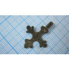 Крестик старинный, нательный. Бронза, литье.