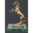 Статуэтка Лошадь на дыбах Бронза/Змеевик