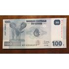 Конго (ДР) 100 франков 2020 г., P:98b, надпечатка см. в описании лота