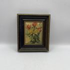 Миниатюрная шелковая картина Розы. Франция.  3752