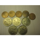 Монеты Тайваня 10шт. без повтора.