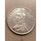 Великобритания двойной флорин 1887г. Виктория 50 лет правления