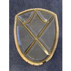 Ретро фацетное немецкое стекло в медной оправе.