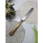 Нож  столовый около  1860г Франция Ручка СЕРЕБРО В ЗОЛОТЕ с 1 рубля. ИЗЯЩНЫЙ