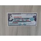 Чек Американ экспресс 10 000 японских Йен, образец.