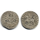 Полугрош 1565, Жигимонт Август, Вильно. Окончания легенд: Ав - L, Рв - LITVA. Остатки штемпельного блеска, коллекционное состояние