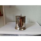 Подстаканник с дарственной гравировкой,дата.Никелированная латунь .СССР.1948 год