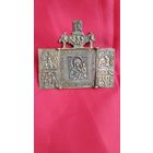 Меднолитая Икона Складень  . Торги с рубля