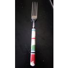 Вилка с цветной ручкой, винтаж