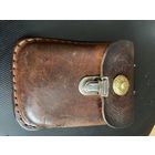 Сумочка  на  ремень  из натур.кожи-для кошелька,сигарет,зажигалки,телефона,м елочи и др. с генеральской пуговкой в золочёной  латуни