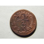 Австро-Венгрия 1/2 крейцера б/г ( 1760-64г).